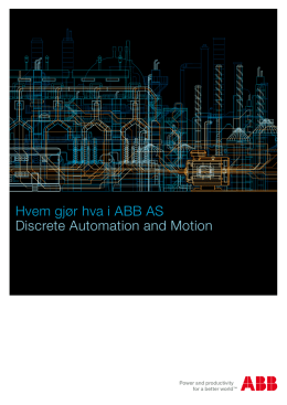 Hvem gjør hva i ABB AS Discrete Automation and Motion