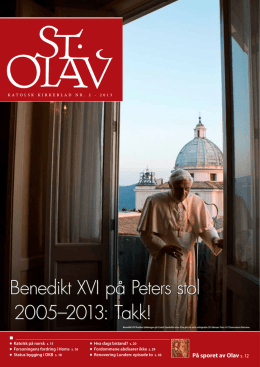 Benedikt XVI på Peters stol 2005–2013: Takk!