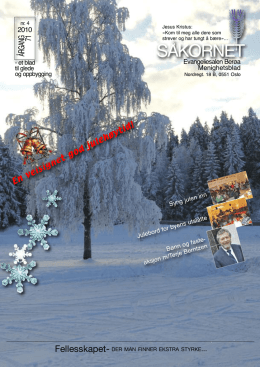 Menighetsbladet for Julen 2010 - Evangeliesalen