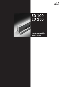 20 014 30-1 User manual ED 10