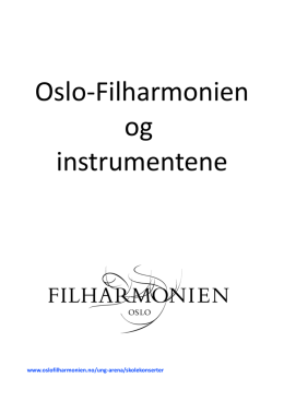 Oslo-Filharmonien og instrumentene