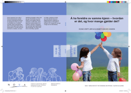 &Aring; ha foreldre av samme kj&oslash;nn