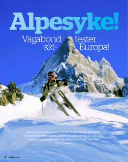 Vagabond tester ski- Europa!