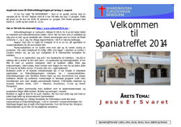 Program for Spaniatreffet - Hedmarktoppen og Hamar hytteutleie