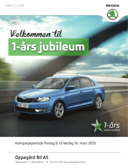 1-års jubileum - Oppegård Bil AS