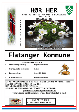 Mai 2014 - Flatanger kommune
