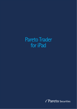 Les mer om Pareto Trader for iPad i vårt