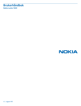 Brukerhåndbok for Nokia Lumia 1020