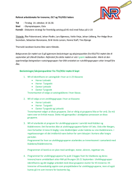 Referat fra TiU-møte 10. oktober 2014