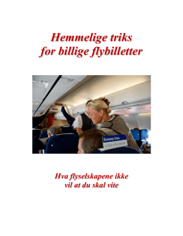 HEMMELIGE TRIKS for billige flybilletter