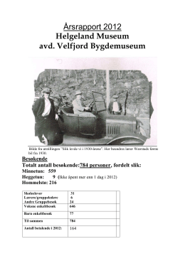 Velfjord - årsrapport for 2012