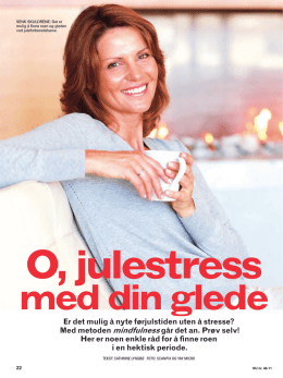 Mindre Julestress med Mindfulness –Bedre AS i Norsk Ukeblad