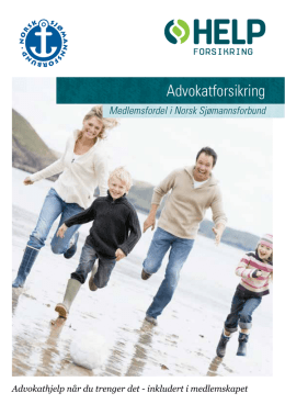 Informasjonsbrosjyre om Help advokatforsikring for Norsk