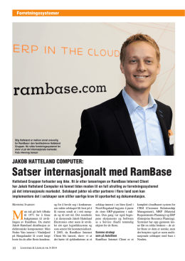 Satser internasjonalt med RamBase