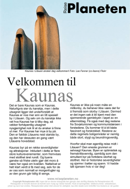 Reiseplanetens guide til Kaunas