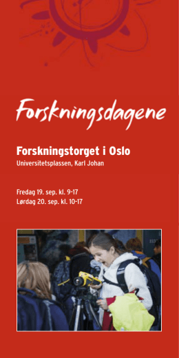 Program Forskningstorget (pdf.)