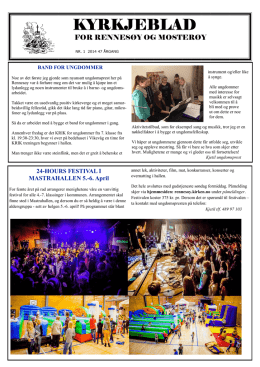 Kyrkjeblad 2014-1 - Rennesøy kyrkjelege fellesråd > Forside