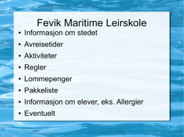Fevik Maritime Leirskole - Wiki
