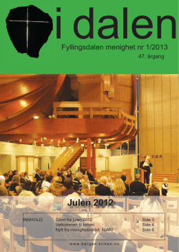 i dalen nr 1/2013 - Bergen kirkelige fellesråd