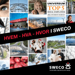 HVEM - HVA - HVOR I SWECO
