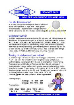 sommerinfo - Lørenskog Tennisklubb