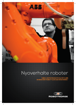 Nyoverhalte Roboter IRB 2400 S4C+ Har for tiden