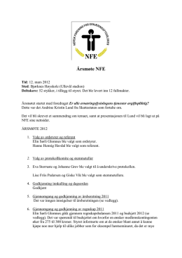 Referat årsmøte 12. mars 2012