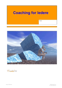 Coaching for Ledere hefte (PDF)