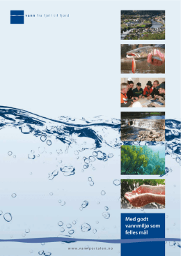 Brosjyre Med godt vannmiljø som felles mål