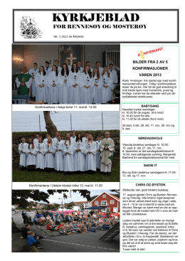 Kyrkjeblad 2013-3 - Rennesøy kyrkjelege fellesråd > Forside