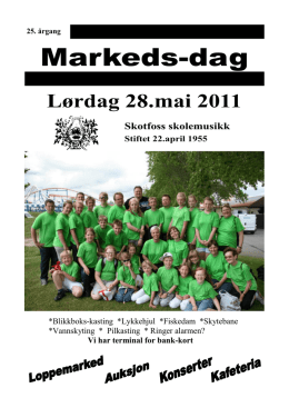 markedsavisa fra 2011 - Skotfoss Skolemusikk