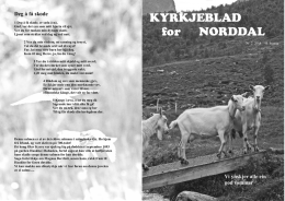 KYRKJEBLAD for NORDDAL - Storfjorden.kyrkja.no