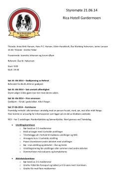 Referat fra styremøte 21.06.2014