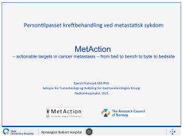 MetAction - Nasjonal kreftsatsing