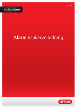 Brukermanual for Altibox Alarm