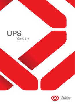 Last ned UPS guiden