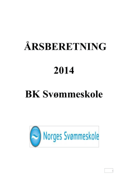 ÅRSBERETNING 2014 BK Svømmeskole