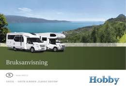 Bruksanvisning - Hobby Caravan