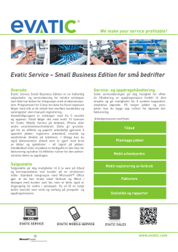Evatic Service – Small Business Edition for små bedrifter