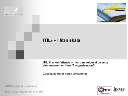 ITIL® – i liten skala