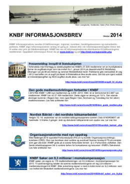 Informasjonsbrev KNBF 2014