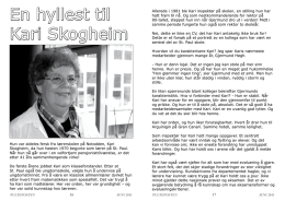 En hyllest til Kari Skogheim