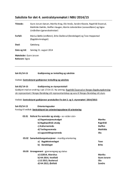 Protokoll fra det 04. styremøtet i 2014/2015