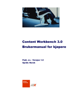Content Workbench 3.0 Brukermanual for kjøpere