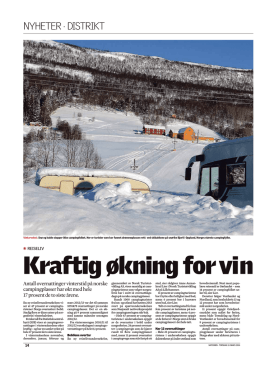 reportasje i Nationen - Norsk Turistutvikling AS