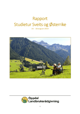 Studietur til Sveits og Østerrike 2014