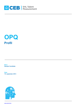 OPQ Profil