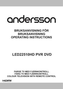 LED22510HD PVR DVD