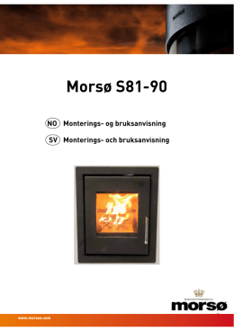 Monterings- och bruksanvisning Morsø S81-90