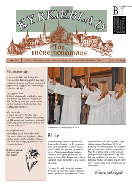 Kyrkjeblad 2014-2 - Rindal og Surnadal kyrkjelege fellesråd